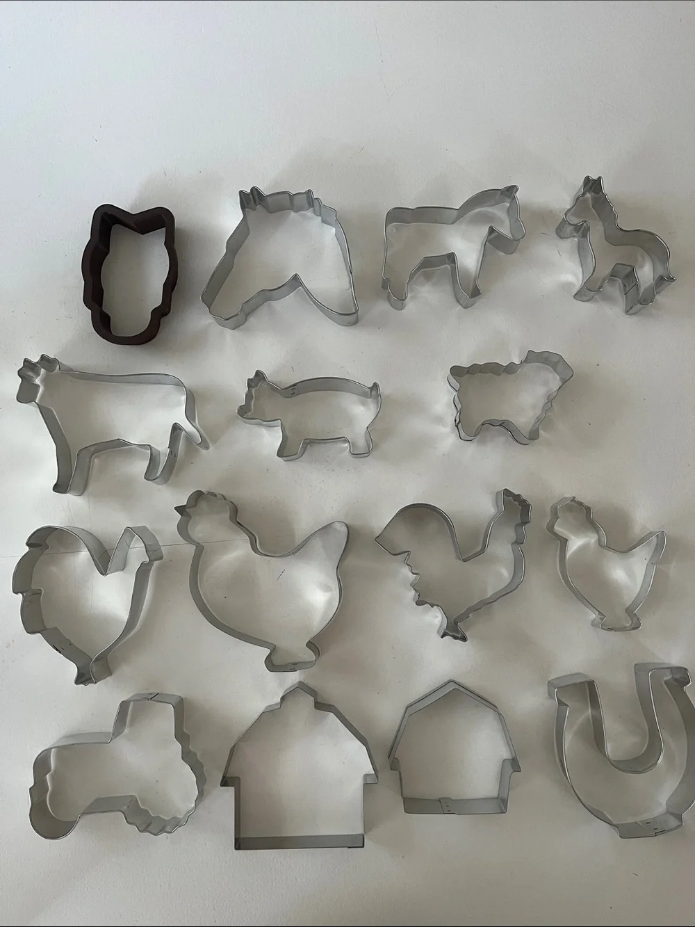 Farm-Themed Cookie Cutter, Set of 15